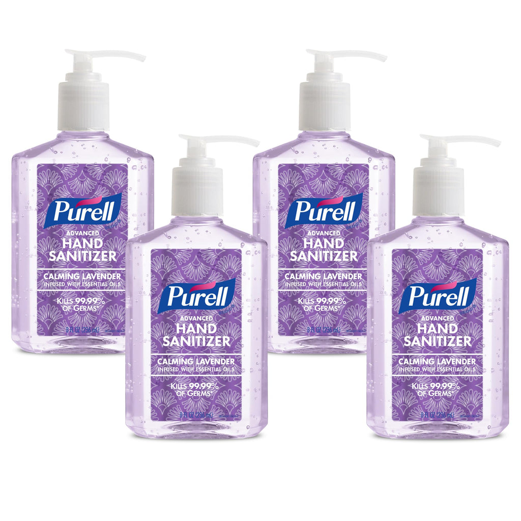 Purell Hand Sanitizer Design Series Lavender 4ct x 8 fl oz - 3915-06-ECDECO