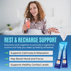MAGICRELAX 8-in-1 Magnesium Glycinate Calm Powder Drink Mix Cortisol Reducer Supplement for Stress Mood & Sleep aid with KSM-66 Ashwagandha Saffron GABA L-Theanine Sugar Free Raspberry Lemon