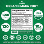 Zazzee USDA Organic Red, Black & Yellow Maca Root 10:1 Extract, Peruvian