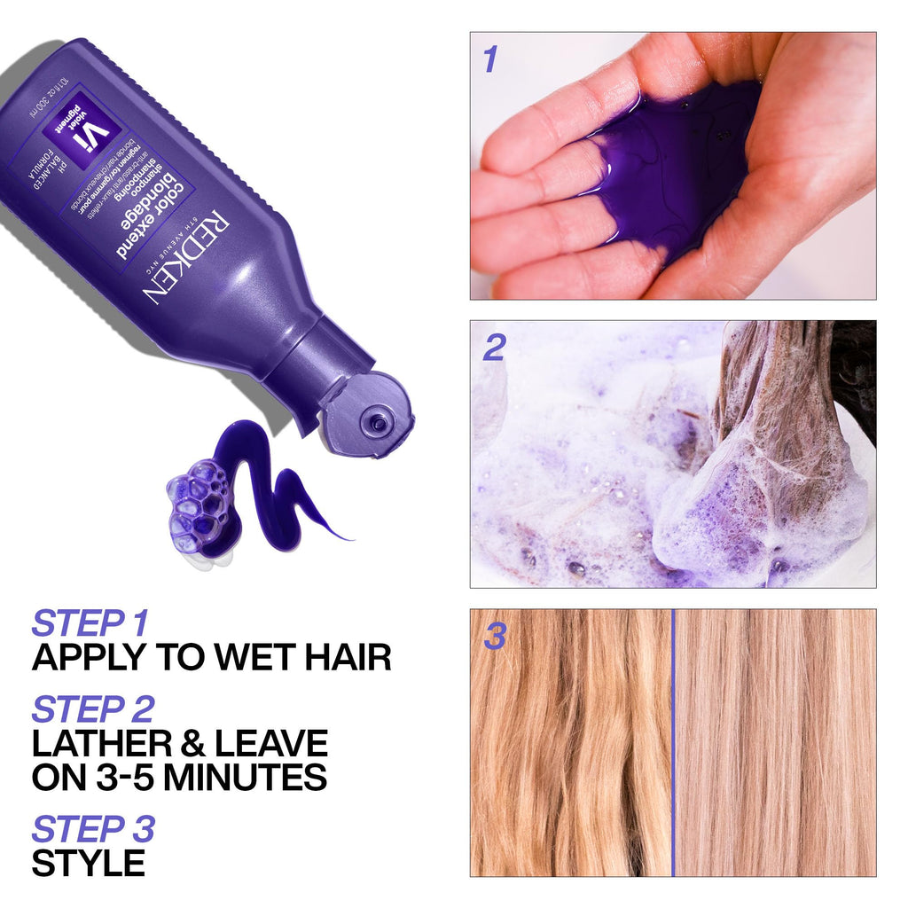 Redken Blondage Purple Shampoo – For Blonde Hair, 10.1 Fl Oz