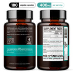 Magnesium Citrate Powder Capsules 400mg - 180 Count Veg Caps - PhiNaturals | Nervous system & Muscle Support · 400 mg High-absorption Mag Citrate Pills · Non-GMO Vegan Capsules - Citrato de Magnesio