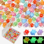 100 Pcs Mini Resin Turtles Glow in the Dark Tiny Sea Turtle Animals Figures