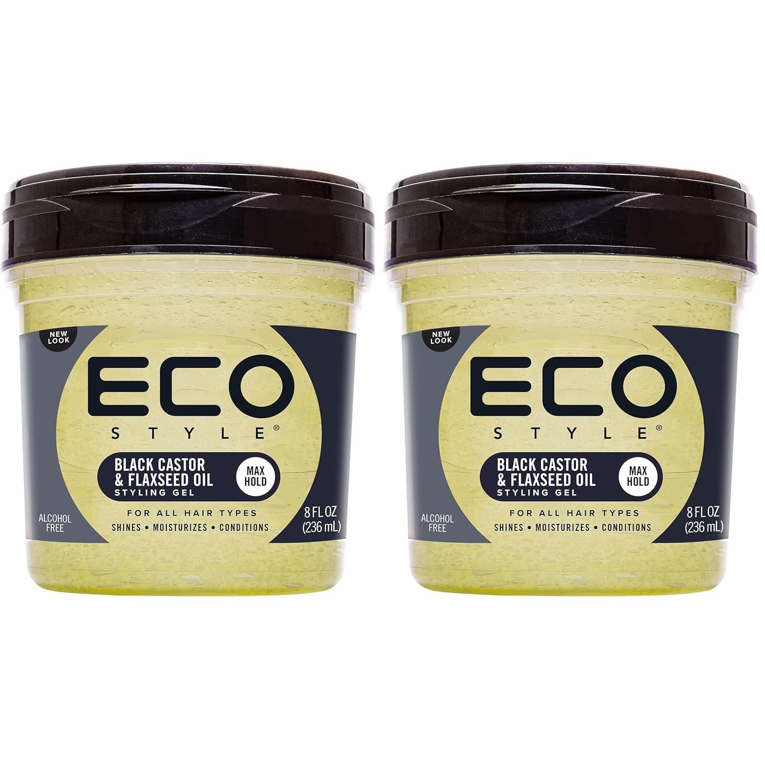 Buy now Eco Style Ecoco Gel - Black Castor Flaxseed Oil - Long Lasting Shine - Nourishes And Repairs Damaged Hair - Promotes Healthy Scalp - Provides Superior And Weightless Hold - Effortless Style - 16 Oz 8 Fl Oz (Pack of 2) at indiglob india