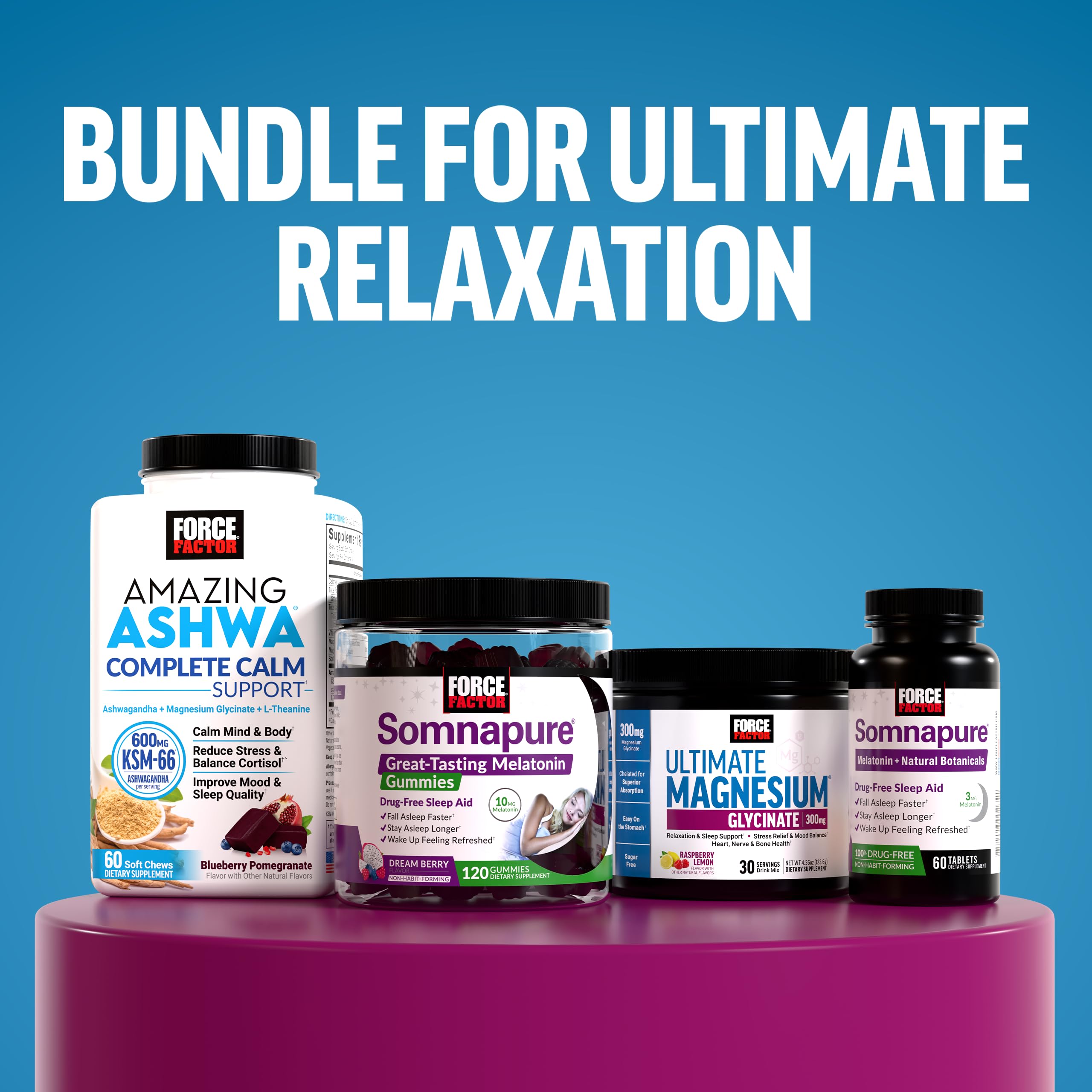Force Factor Ultimate Magnesium Supplement with 330mg Magnesium Glycinate | Magnesium Citrate, Like Magnesium Gummies, Support Calm, Relaxation, Vegan & Gluten Free, Mixed Berry Flavor, 60 Soft Chews