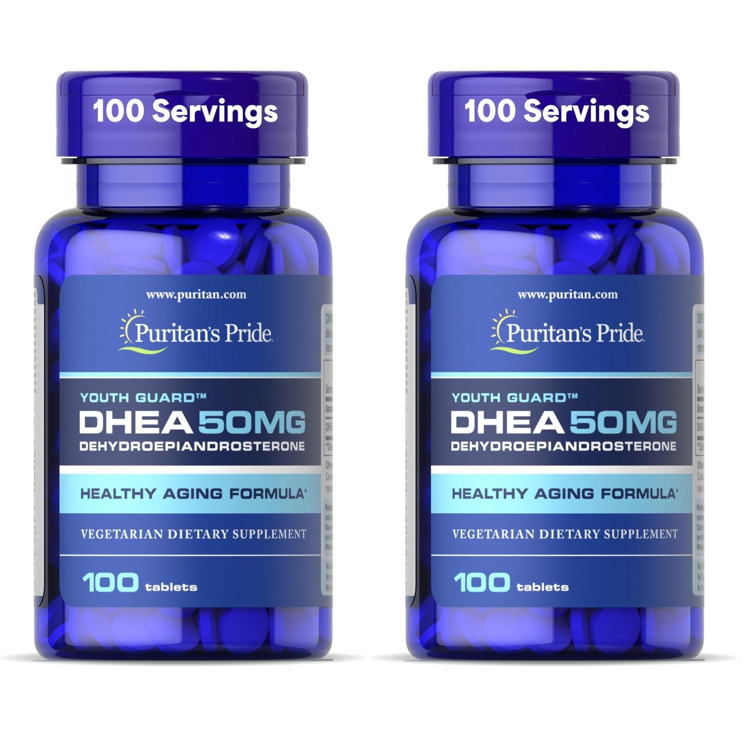 Puritan's Pride Youth Guard™ DHEA for Women and Men 50mg, 100 Tablets