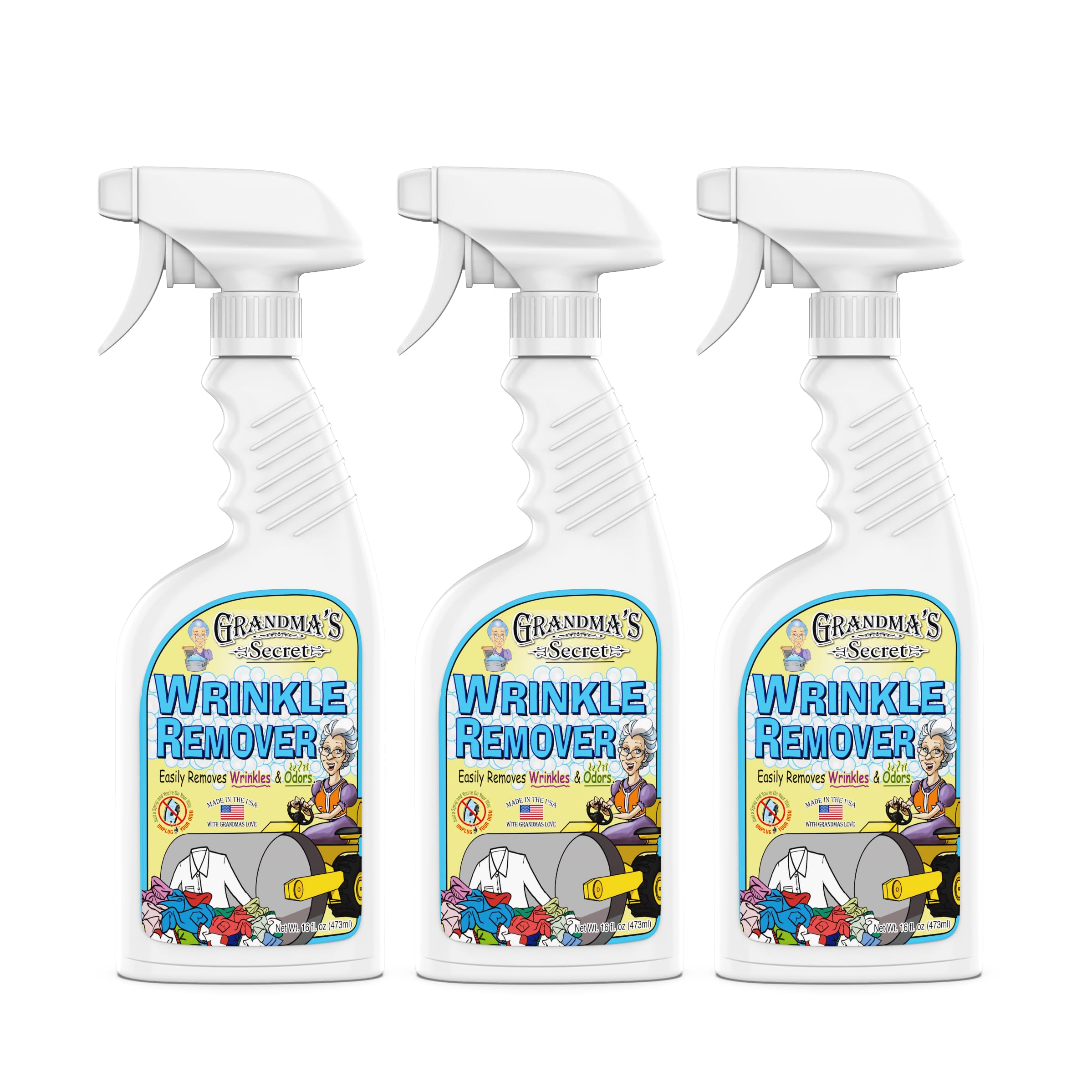 Buy now Grandma's Secret Spot Remover for Clothes - Chlorine, Bleach and Toxin-Free - Fabric Stain Remover Removes Oil, Paint, Blood and Pet Stains – 2 Ounce, Pack of 2 Wrinkle Remover 16.00 Fl Oz (Pack of 3) at indiglob india