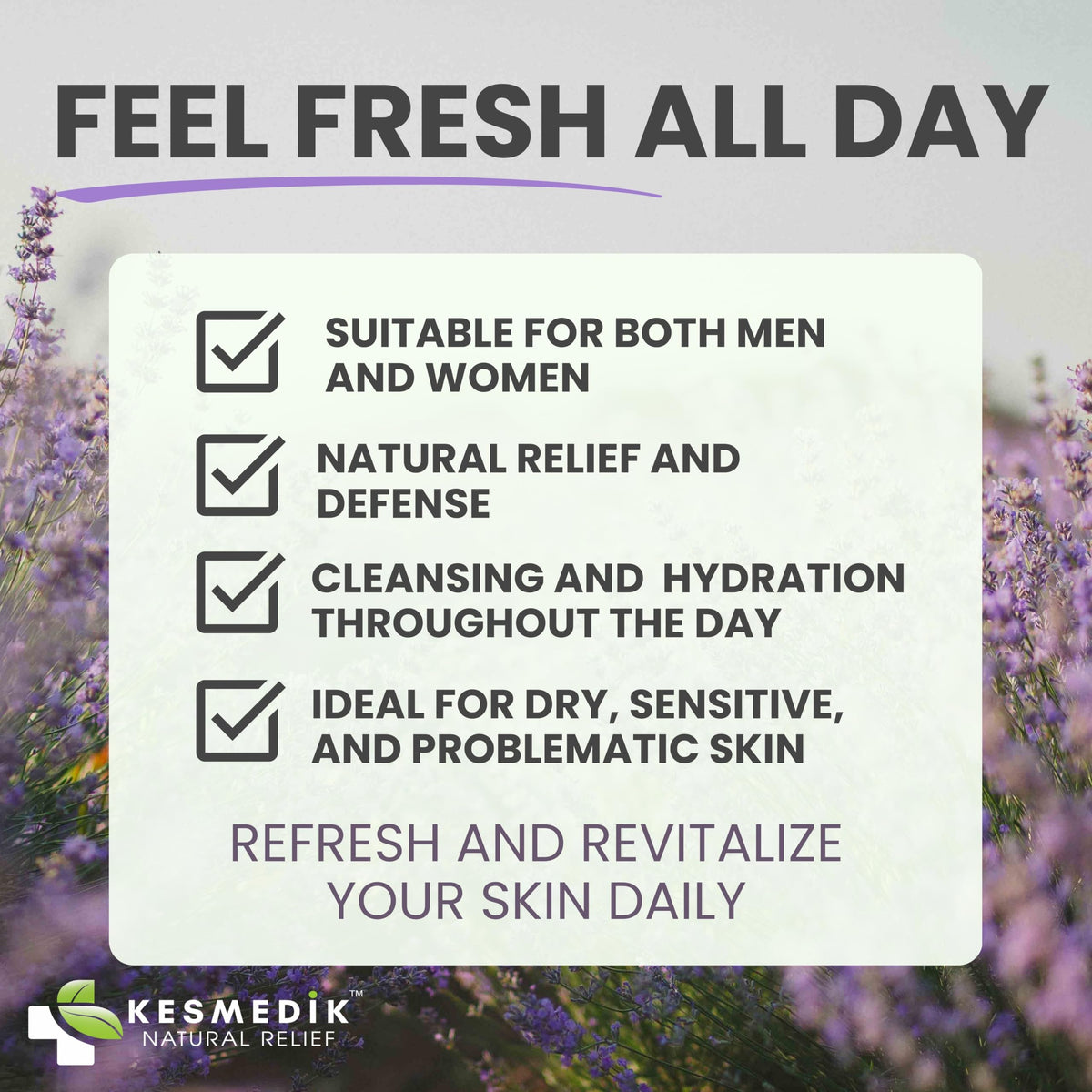 KESMEDIK Tea Tree Oil & Lavender Body Wash MaxTherapy for Skin, 2-Pack