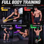 Resistance Bands for Working Out, 5-Level Pull Up Assistance Bands Set