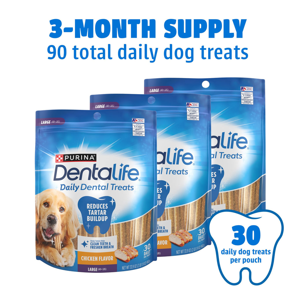 Dentalife Purina Daily Oral Care Dental Chews for Large Dogs - 90 ct.