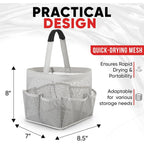 Buy now Masirs Mesh Shower Caddy - 9 Pocket Portable Bathroom Organizer Tote for Travel, Gym & Dorm - Collapsible Small Shower Caddy Bag to Hold Toiletries & Essentials (Gray) at indiglob india