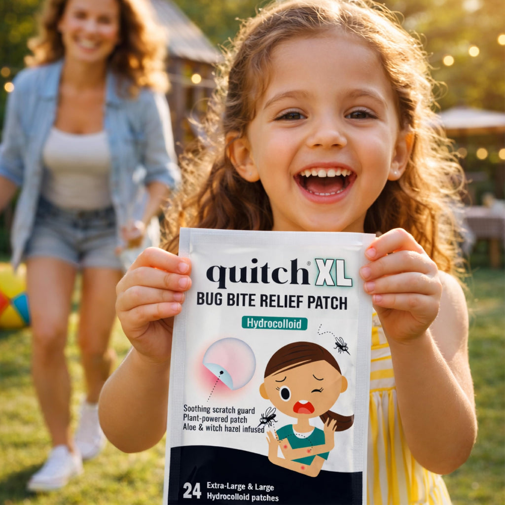 quitch XL Mosquito Bite Itch Relief Patch Kids, Insect Bite Patch, Summer Travel Essentials, Mosquito Anti Itch Cream Alternative, Summer Camp Essentials Itch Relief, Camping Essential