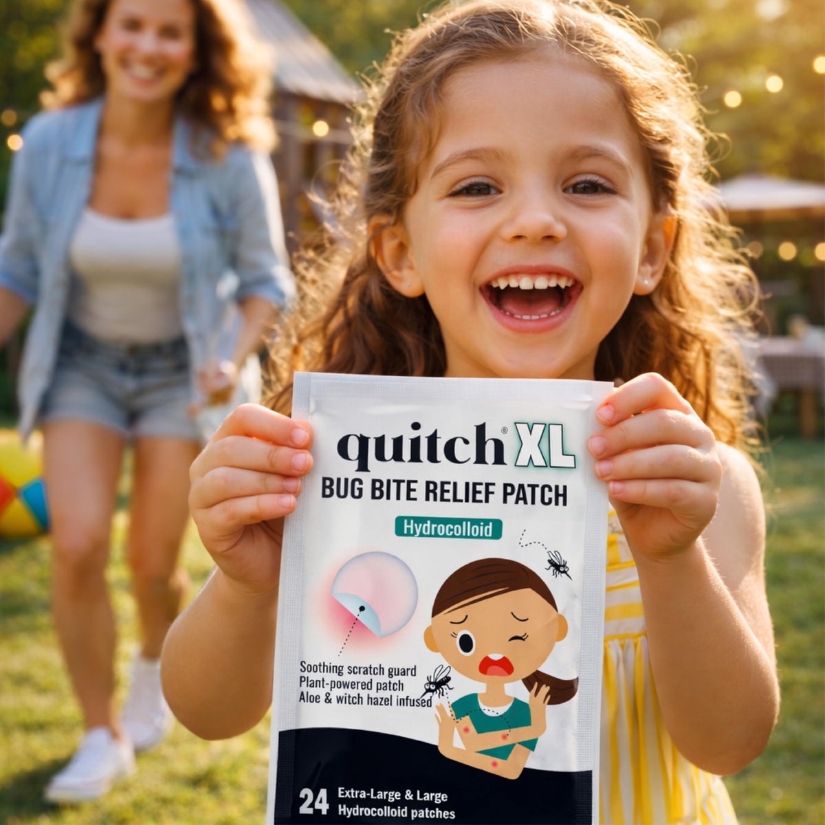 quitch XL Mosquito Bite Itch Relief Patch Kids, Insect Bite Patch, Summer Travel Essentials, Mosquito Anti Itch Cream Alternative, Summer Camp Essentials Itch Relief, Camping Essential