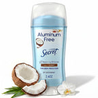 Secret Aluminum Free Deodorant for Women, 72hr Odor Protection, Naturally Derived Ingredients, Free of Parabens Dyes Talc & Baking Soda, PH Balancing Minerals, Dry Solid, Cotton Scent, 2.4 oz