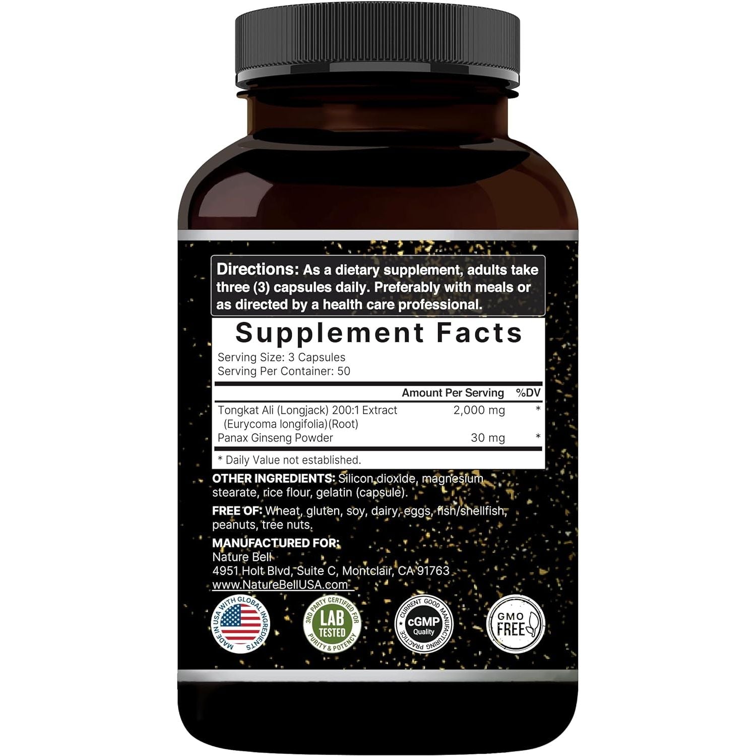 Buy now Tongkat Ali 200:1 (Longjack) Extract for Men, 2000mg Per Serving, 150 Capsules, Indonesia Origin, Eurycoma Longifolia | with Panax Ginseng for Energy, Stamina, & Male Health Support at indiglob india