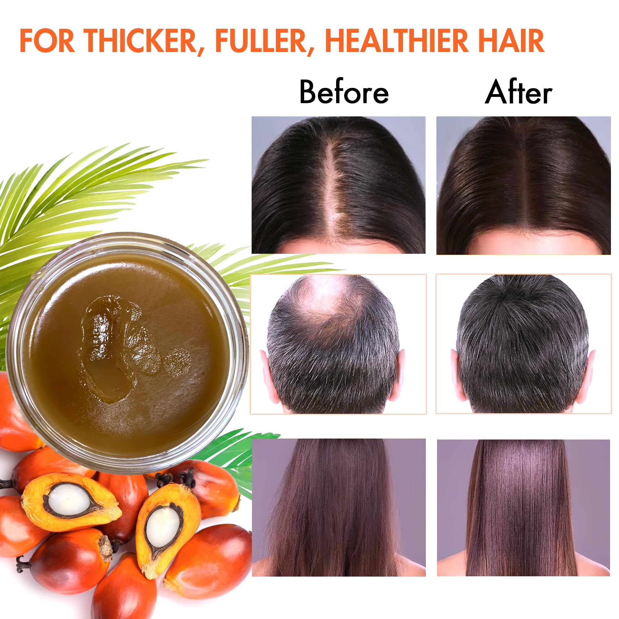 MISICH Raw Batana Oil for Hair Growth, 100% Natural Pure Botana Oil Paste from Honduras, Unrefined Organic Batana Hair Mask for Prevent Hair-Loss, Enhances Thickness for Men & Women 5.3 oz