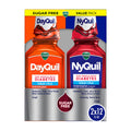 Buy now VICKS DayQuil & NyQuil Diabetes Cold & Flu Relief Medicine Co-Pack, Powerful Multi-Symptom Daytime & Nighttime Relief for Cold, Cough, and Flu Symptoms, Sugar & Alcohol Free, 2 x 12 FL OZ Bottles at indiglob india