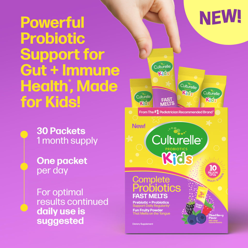 Culturelle Kids Complete Probiotic + Prebiotic Fast Melts, Ages 3+, 30 Ct