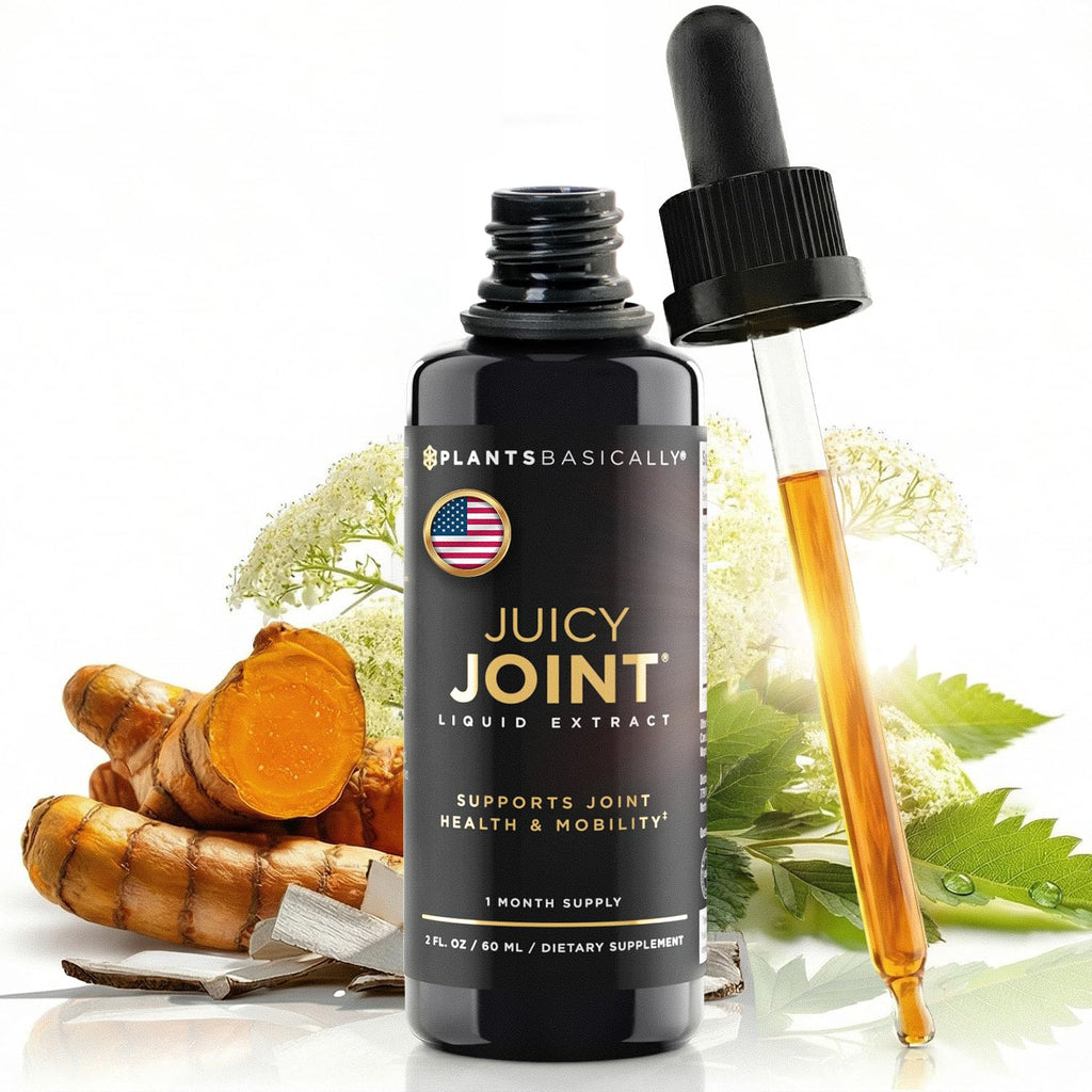 Juicy Joint Extract, 100% Plant-Based Joint Support Supplements - 1 Bottle | Supports Joint Mobility, Relief & Recovery | Fast Absorbing Formula for Women & Men |USA Made, Organic &Vegan, 30-Day Supply