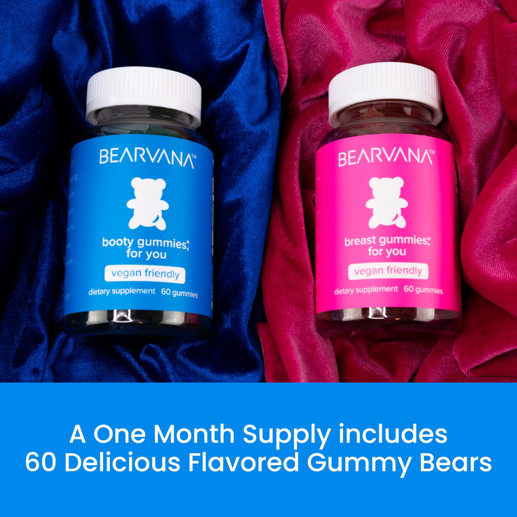 BEARVANA Top & Peach Support Women's Multivitamin Gummies, 120 CT(Berry) | Plant-Based Multivitamin Supplement for Women's Daily Wellness Support, Vegan-Friendly, Gluten-Free, Cruelty-Free and Non-GMO