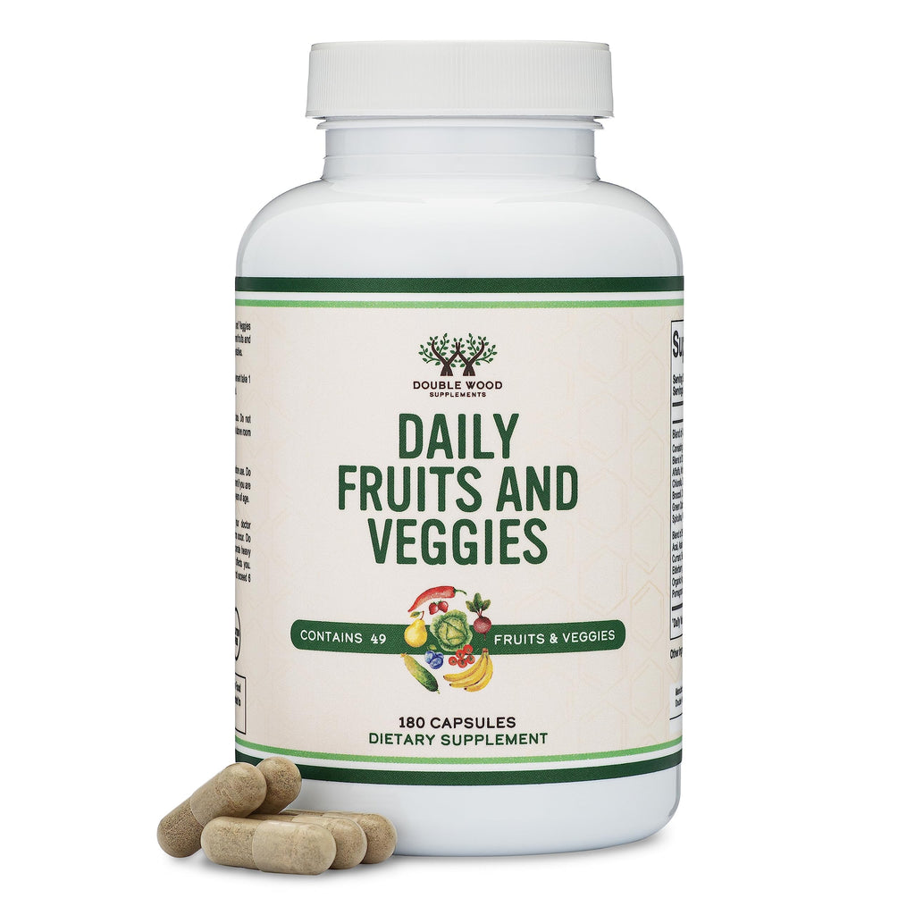 Fruits & Veggies Capsules, 49 Whole-Food Blend, Energy & Digestion, 180 Ct