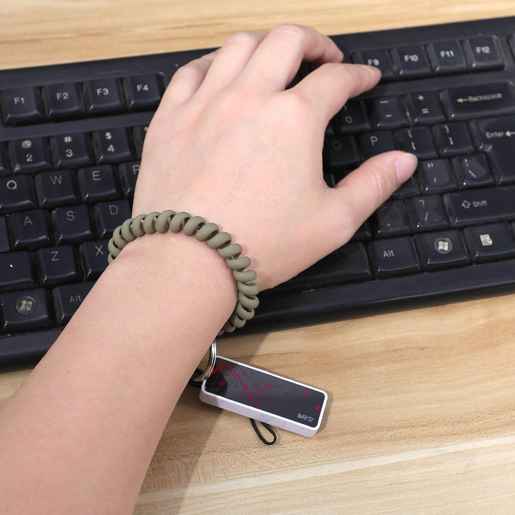 Buy now 6PCS Stretchable Wristband Wristlet Keychain Wrist Key Chain Wristlet,Spring Flexible Spiral Wrist Coil Wrist Key Holder Key Ring for Sauna Gym Pool ID Badge and Outdoor Sports at indiglob india
