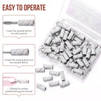 Makartt Sanding Bands for Nail Drill:50 Pcs Small Sanding (White, #180) | Nail Sanding Files with 2026 Upgrade Design 3.1mm Mandrel Bits,180 Medium Grits