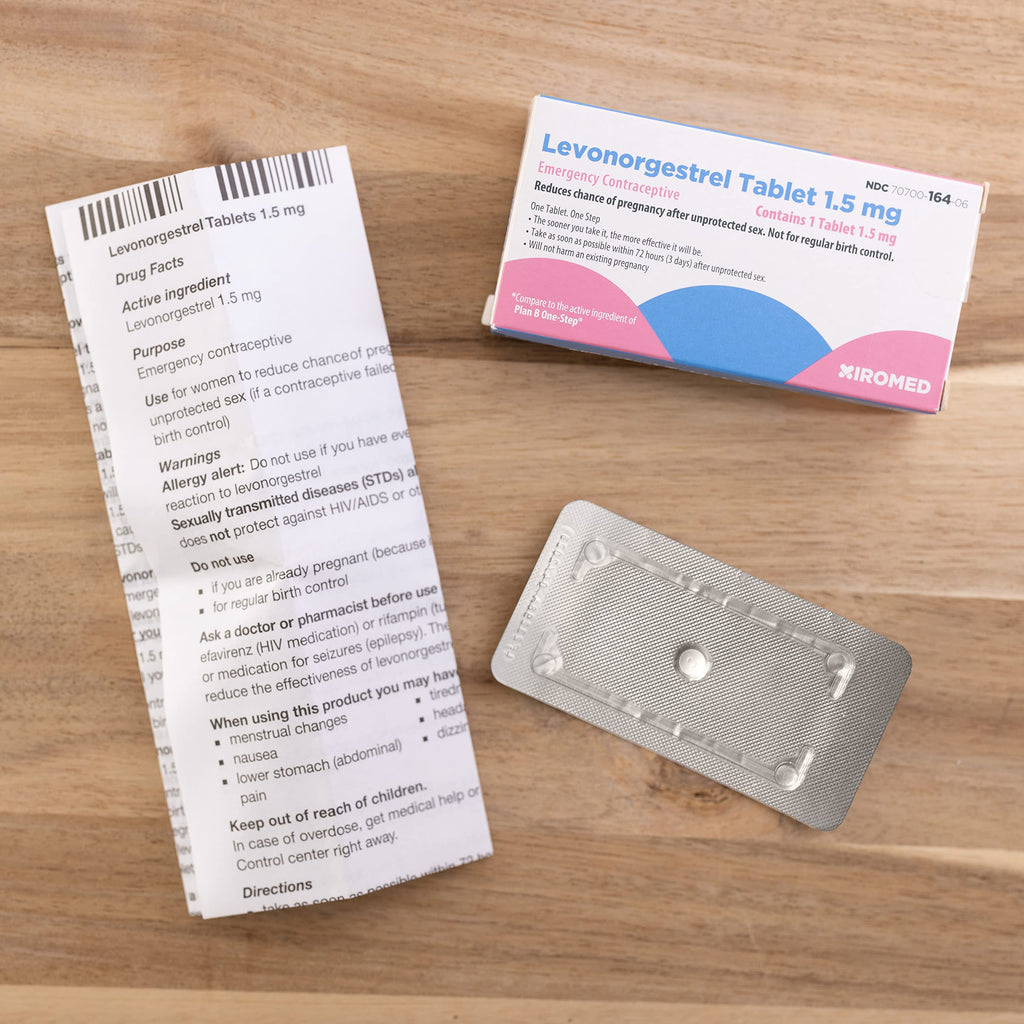 Xiromed Emergency Contraceptive Pill for Women (6 Pack) - 1.5 mg Levonorgestrel Tablet - Reduces Chance of Pregnancy After Unprotected Sex - Compare to Plan B One-Step - Take Next Morning