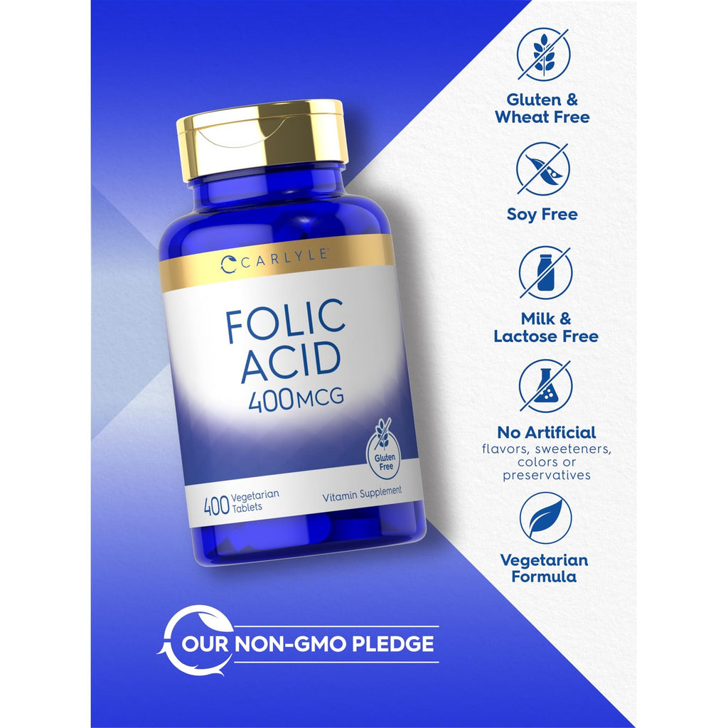 Carlyle Folic Acid 400 mcg | 400 Tablets