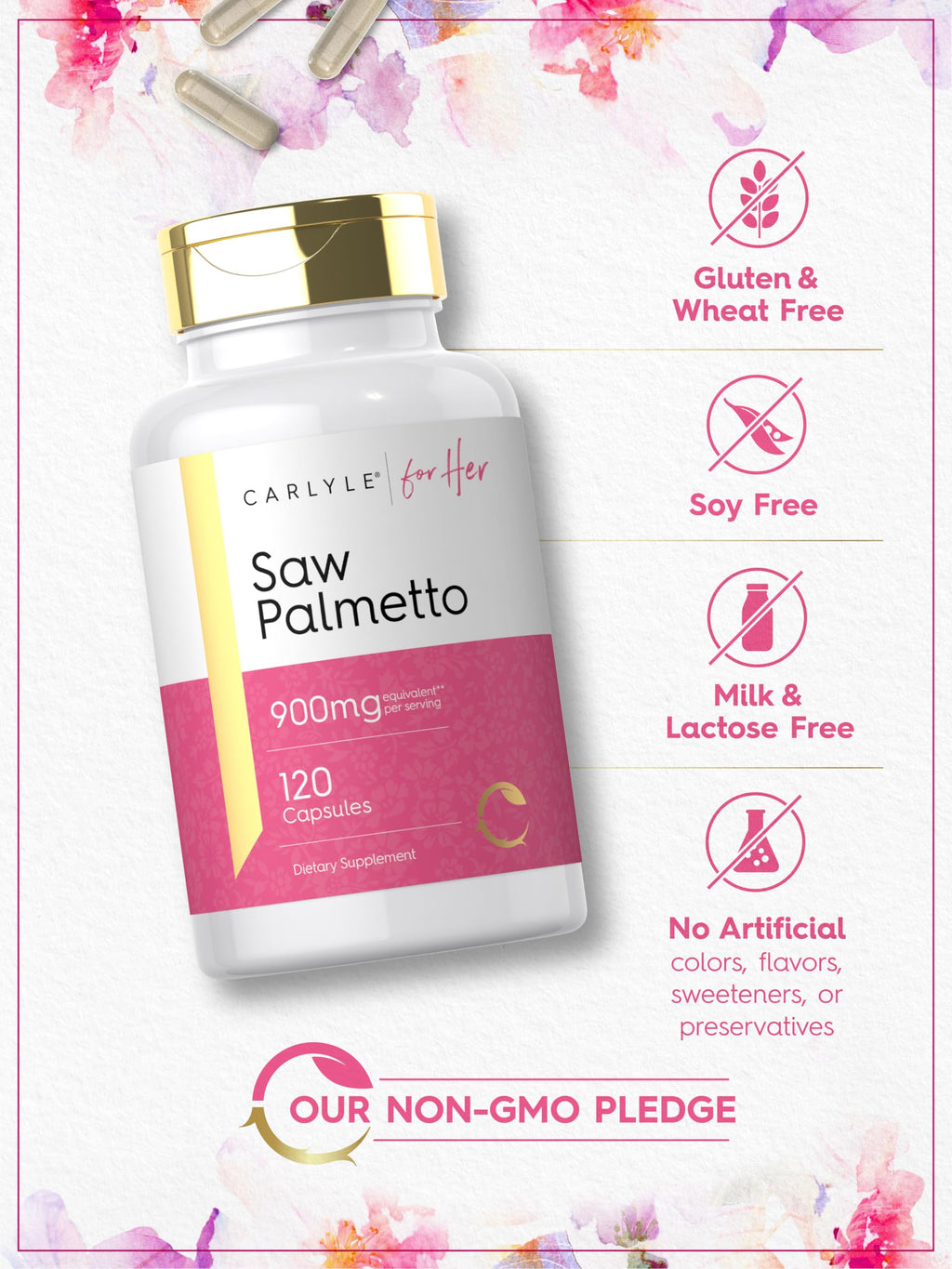 Carlyle Saw Palmetto for Women | 120 Capsules