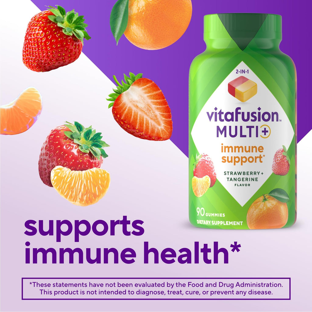 Vitafusion Multivitamin Gummies + Immune Support | 90 Adult Gummy Vitamins