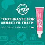 Tom's of Maine Sensitive and Whitening Toothpaste, Mint, 3 Pack, 4 oz
