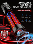 Electric Red Light Vacuum Penis Pump Enlarge Training Upgraded 72 LEDs