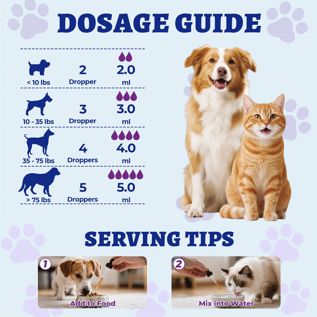 Wellix Liquid Taurine Drops for Dogs &Cats, Supports Heart & Vision 4 fl oz