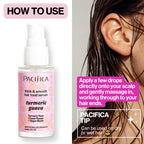 Pacifica Invisible Calming Hair Serum, Frizz Control & Hair Thickening Treatment - Turmeric & Guava Leave-In Scalp Serum with Peptides, Biotin & Caffeine 1 fl oz, Vegan & Cruelty-Free