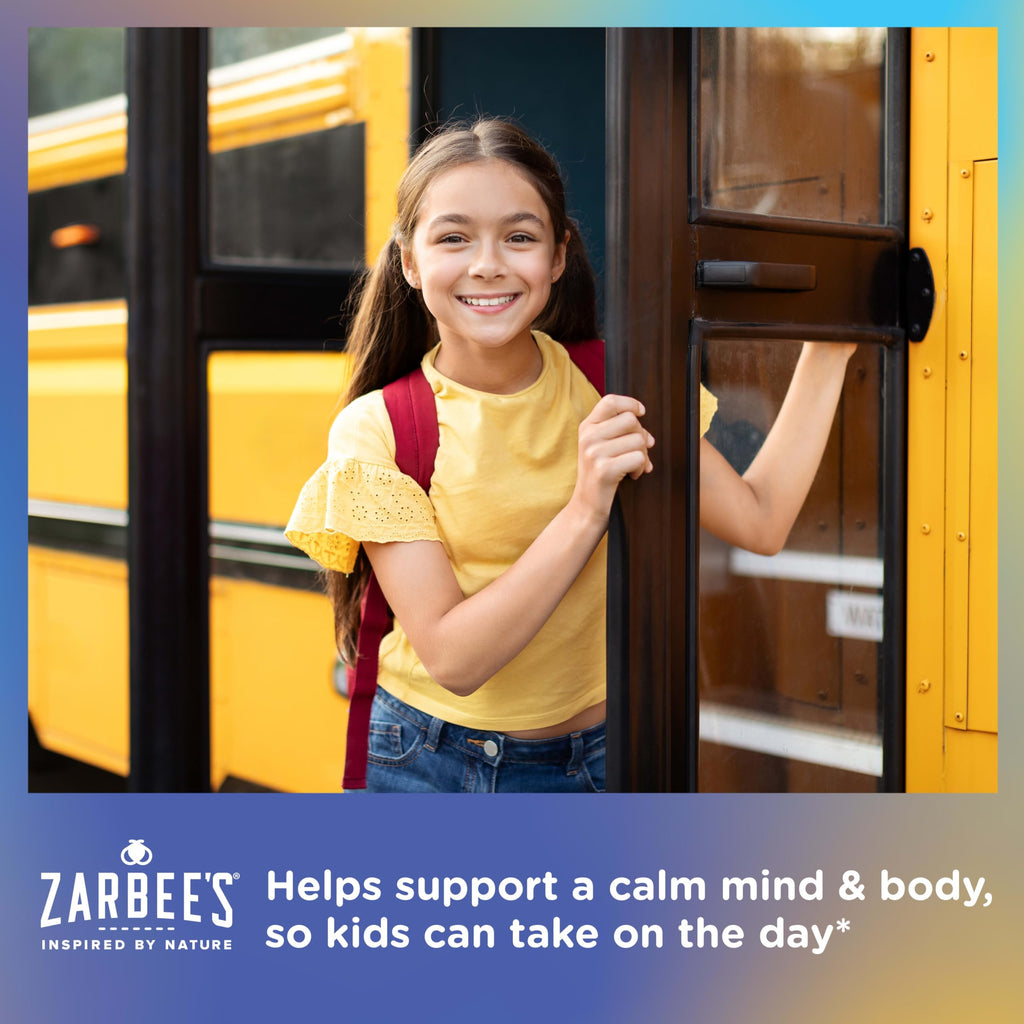 Zarbee's Kids Calm Gummies with Magnesium, Raspberry, 30 ct | For Kids Ages 5+ Years, Melatonin-Free, Support for a Calm Mind & Body, Chamomile & Vitamin B6