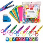 Craft Scissors Set – 26 Pcs, Paper Hole Punch & Decorative Cutting Edges