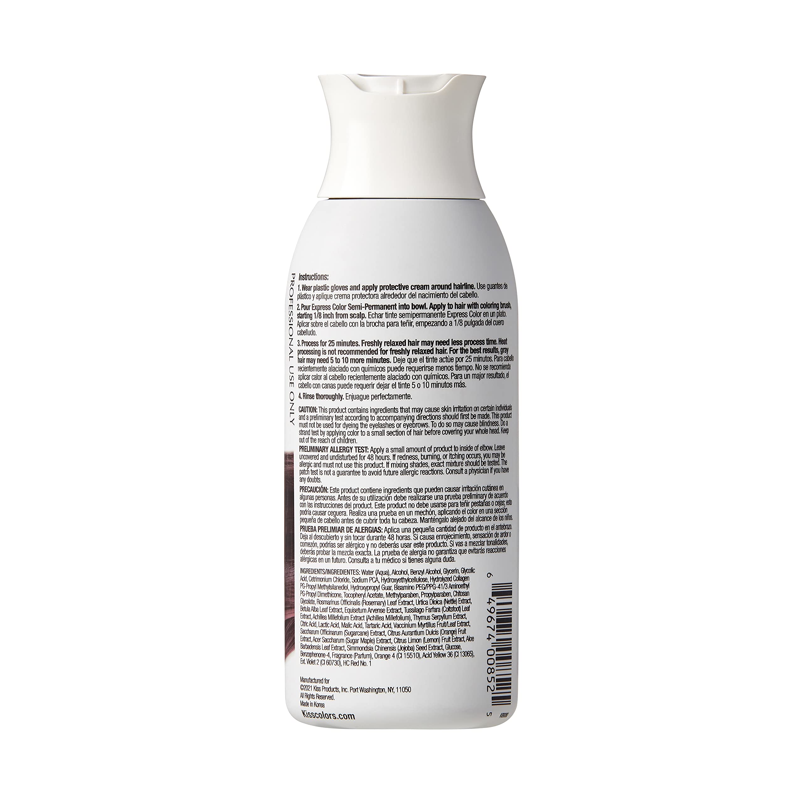 Buy now Kiss Express Semi-Permanent Hair Color â€“ Vivid, Highly Pigmented Dye for Vibrant Hair, Gentle Formula, Gray Coverage, pH Balanced,23 Intermixable Shades, All Hair Types (3.5 oz, Darkest Brown,1 Count) at indiglob india
