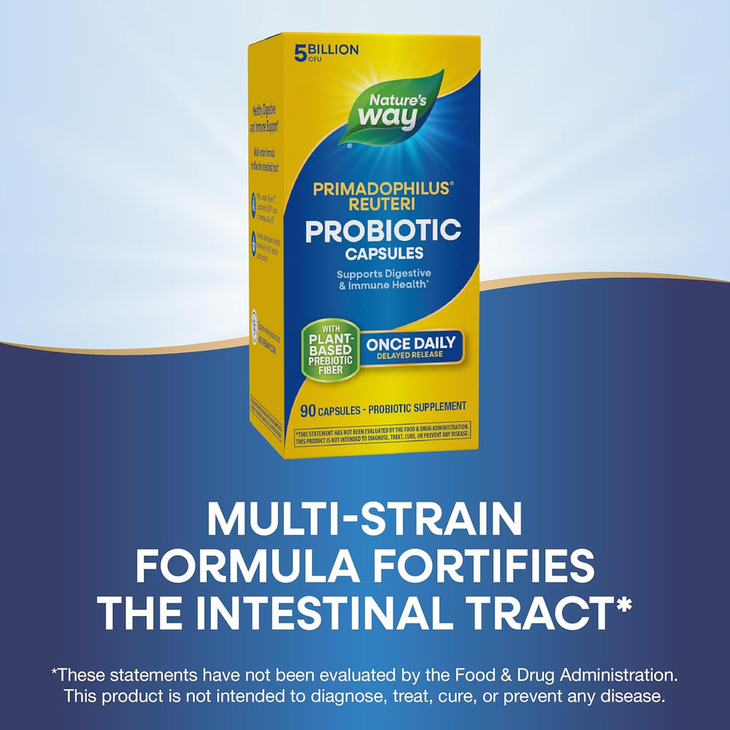 Buy now Nature's Way Primadophilus Reuteri Probiotic, Supports Digestive & Immune Health*, 5 Billion Live Cultures, 90 Capsules (Packaging May Vary) at indiglob india