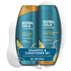 Head & Shoulders Royal Oils Anti-Dandruff Shampoo and Conditioner Twin Pack, 1% Pyrithione Zinc, Curly Hair, Coily Hair, Scalp Relief, Moisture Renewal, 31.4 fl oz Each