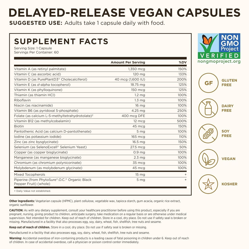 Solgar One Daily Men's Multi Multivitamin 60 Vegan Capsules