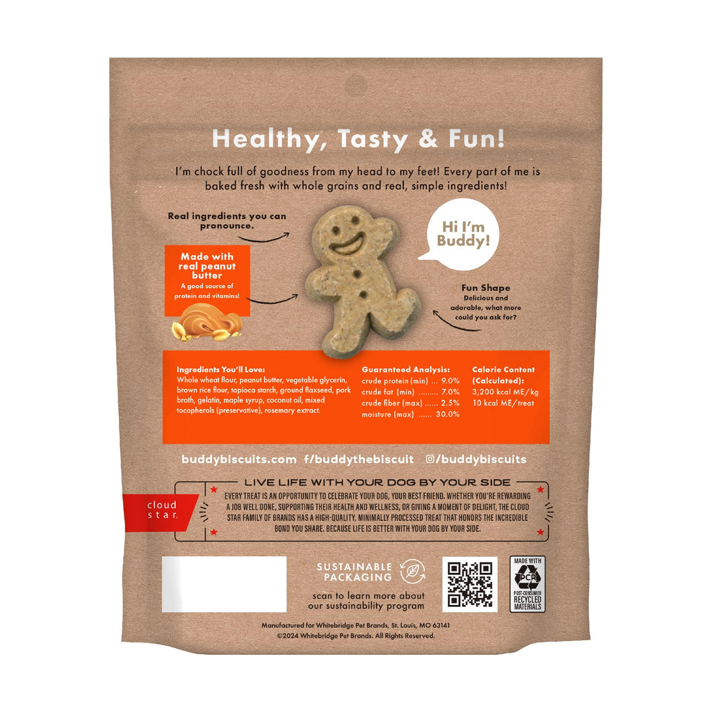 Buddy Biscuits 8 oz Bag of Softies Soft & Chewy Dog Treats, Peanut Butter