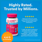 SmartyPants Women’s Zero Sugar Multi & Omegas Multivitamin Gummies with Biotin, Methylfolate, Omega 3 ALA, Vitamins D3, C, B12, Clean Label, No Sugar Alcohols, Orange Flavor, 90 Count (30 Day Supply)
