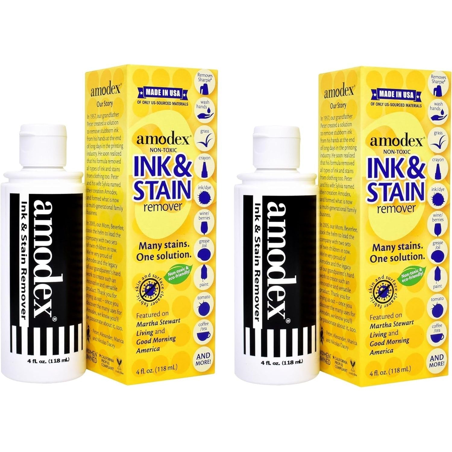 Buy now Amodex Products Inc 104 Liquid Ink & Stain Remover 4oz, Fresh and Clean 4 Fl Oz (Pack of 2) at indiglob india