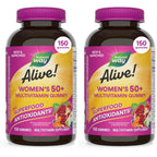 Nature's Way Alive! Women's 50+ Multivitamin Gummies, Mixed Berry, 130 ct | Daily Gummy Multi with B-Vitamins, Vitamin D3 & Calcium to Support Heart, Brain, & Bone Health for Women 50 and Older*