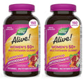 Nature's Way Alive! Women's 50+ Multivitamin Gummies, Mixed Berry, 130 ct | Daily Gummy Multi with B-Vitamins, Vitamin D3 & Calcium to Support Heart, Brain, & Bone Health for Women 50 and Older*
