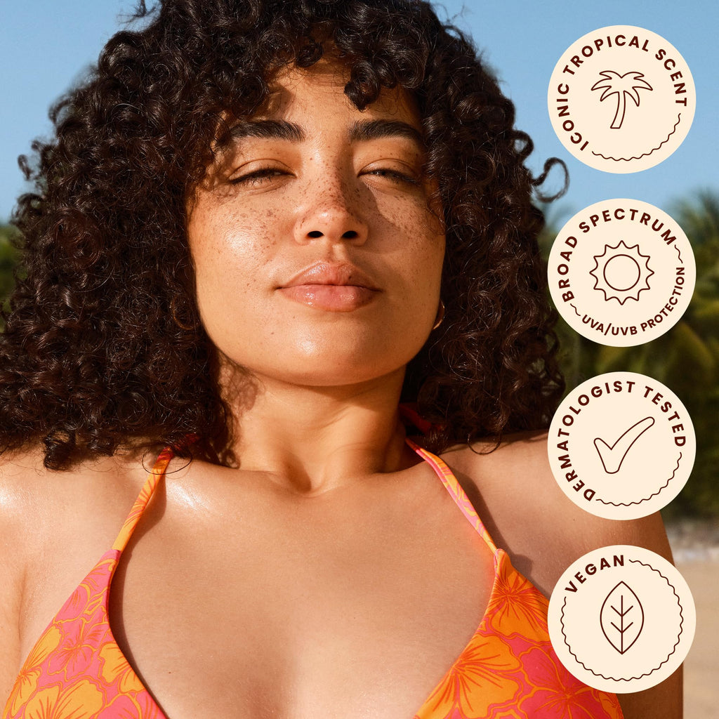 Hawaiian Tropic Weightless Hydration Water Mist for Face SPF 30, 2.1 Fl Oz | Hydrating face mist, Travel size sunscreen for face, Non-aerosol spray application, Contains hyaluronic acid, Non-greasy