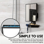 ToiletTree Products Fogless Shower Mirror - Anti-Fog Mirror - Adjustable Shaving Mirror with a Squeegee - Rust-Proof, Impact-Resistance Bathroom Shower Mirror - Tall