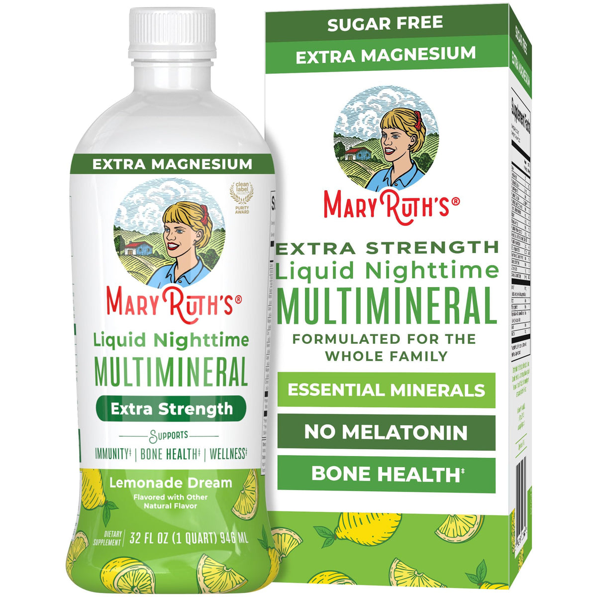 MaryRuth's Extra Strength Liquid Nighttime Multimineral, NO Melatonin, 32oz