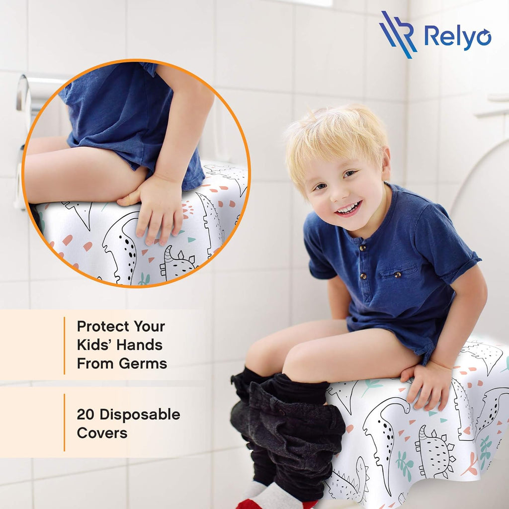 Buy now Toilet Seat Covers Disposable - 20 Pack - Waterproof, Ideal for Kids and Adults – Extra Large, Individually Wrapped for Travel, Toddlers Potty Training in Public Restrooms (Dinosaurs, 20) at indiglob india
