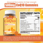 3 Packs CoQ10 500MG Gummies - Plus Omega-3, Magnesium, Vitamin B3 & Zinc - 3X Better Absorption Coenzyme Q10 Supplements for Heart Health, Cellular Energy & Antioxidant, Non-GMO 180 Counts